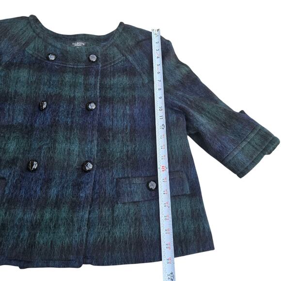 Talbots Wool Mohair Alpaca Womens Sz 18 Cropped Jacket Blazer 3/4 Sleeve - Picture 5 of 10